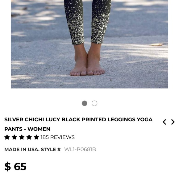 NWT SILVER CHICHI LUCY BLACK PRINTED LEGGINGS - Picture 5 of 5